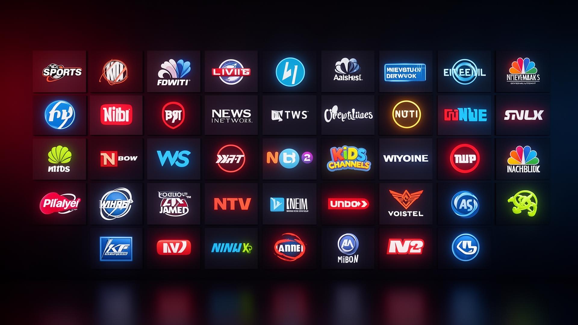 Edge IPTV channel logo mosaic